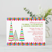 Fun en Colorful Kerstparty Kaart (Staand voorkant)