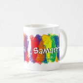 Fun en Cute Rainbow of Colors Personalized Koffiemok (Voorkant rechts)