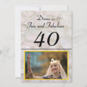 Fun en Fabulous Veertig Roze Rose Petals Birthday Kaart (Voorkant)