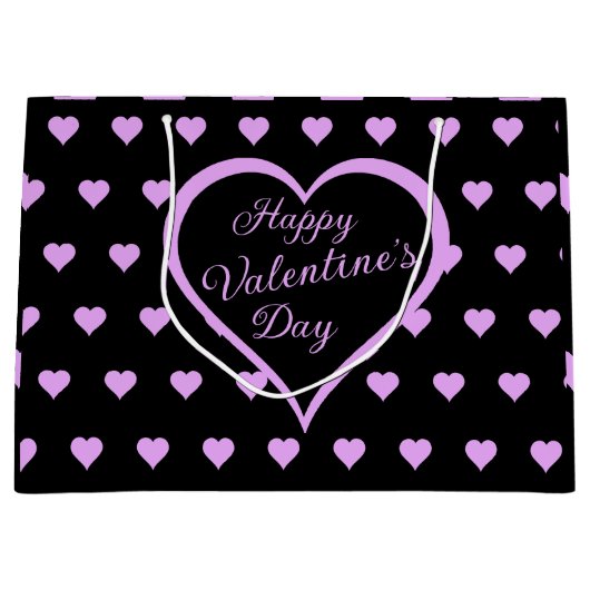 Fun en felroze harten Valentijns Groot Cadeauzakje (Voorkant)