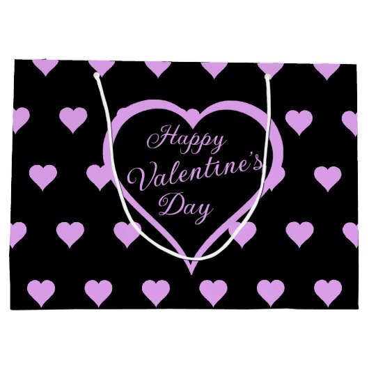 Fun en felroze harten Valentijns Groot Cadeauzakje (Achterkant)