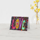 Fun en Flirty LOVE Kaart (Gele Bloem)