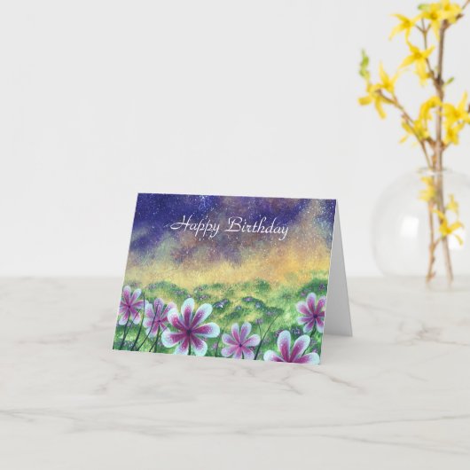 Fun en Free Birthday Card Kaart (Gele Bloem)