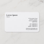 Fun en games - White on Black Visitekaartje (Achterkant)