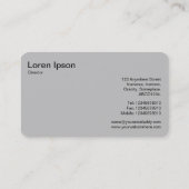 Fun en games - Wit op zwart met zwart Visitekaartje (Achterkant)