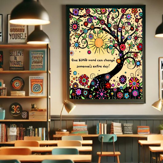 Fun en Inspirerend Kindness Classroom Poster