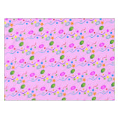 Fun en kleurrijke ballonnen en sterren op PINK Tafelkleed (Voorkant (Horizontaal))