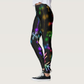 Fun en kleurrijke Snowflakes op zwart Leggings (Links)