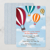 Fun- en koelluchtballonnen | Geboortedag Kaart (Voorkant / Achterkant)