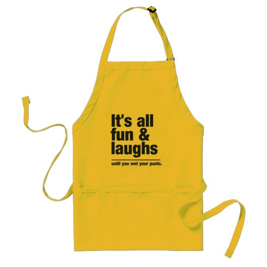 FUN- EN LAUGHS-schorten Standaard Schort (Voorkant)