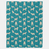 Fun en Schattig Pet Dogs en Puppies Patroon Fleece Deken (Voorkant)