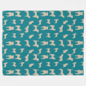 Fun en Schattig Pet Dogs en Puppies Patroon Fleece Deken (Voorkant (Horizontaal))