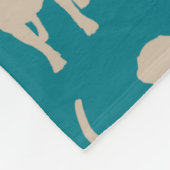 Fun en Schattig Pet Dogs en Puppies Patroon Fleece Deken (Hoek)