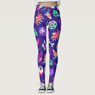 Fun en Spooky Halloween Pattern Leggings