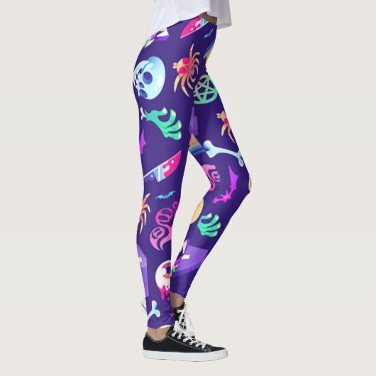 Fun en Spooky Halloween Pattern Leggings (Rechts)