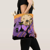 Fun en Spooky Halloween Tote Bag (Dichtbij)