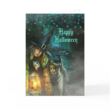 Fun en Spooky Witch en Cat Halloween