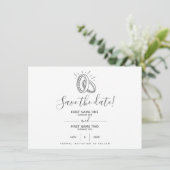 Fun- en stijlvolle bruiloft save the date (Staand voorkant)