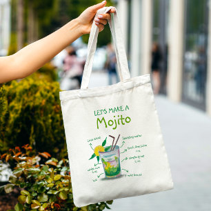 Fun en Trendy Mojito Recipe Canvas tas Gift