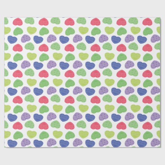 Fun en Trendy Poppit Pop-it harten design Cadeaupapier (Vlak)