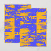 Fun en Vibrant Blank Invitation Kaart (Voorkant / Achterkant)