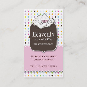 Fun en Whimsical Cupcake Bakkerij-Visitekaartje Visitekaartje