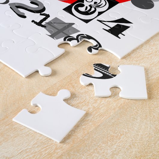 Fun en Whimsical Digits of Pi Sierkussen Legpuzzel (Zijkant)