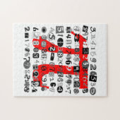 Fun en Whimsical Digits of Pi Sierkussen Legpuzzel (Horizontaal)