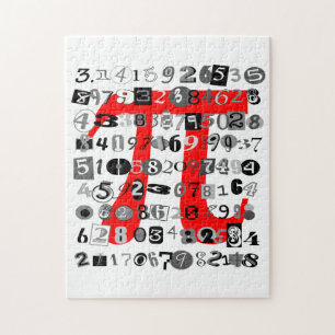 Fun en Whimsical Digits of Pi Sierkussen Legpuzzel