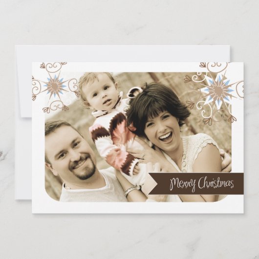 Fun en Whimsical-kerstfotokaart (5 x 7) Feestdagenkaart (Voorkant)