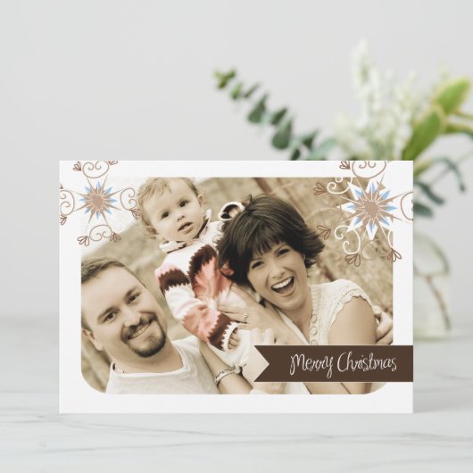 Fun en Whimsical-kerstfotokaart (5 x 7) Feestdagenkaart (Staand voorkant)