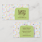 Fun en Whimsical Polk A Dot Visitekaartje (Voorkant / Achterkant)