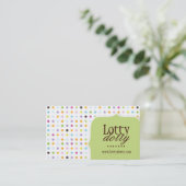 Fun en Whimsical Polk A Dot Visitekaartje (Staand voorkant)
