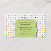 Fun en Whimsical Polk A Dot Visitekaartje (Achterkant)