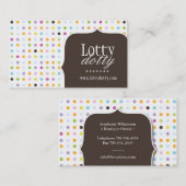 Fun en Whimsical Polk A Dot Visitekaartje (Voorkant / Achterkant)