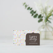 Fun en Whimsical Polk A Dot Visitekaartje (Staand voorkant)