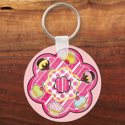 Fun- en whiskycupcakes sleutelhanger (Voorkant)