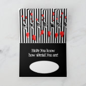 Fun en  zwarte en witte draagtas kaart (Binnen)