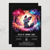 Fun Enchanted Wolf Verjaardag Kaart (Voorkant / Achterkant)