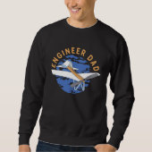 Fun Engineer Dad  Aerospace Engineering  Father Pl Trui (Voorkant)