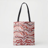 Fun Epic Illustrated Bacon Pattern Fun Design Tote Bag (Voorkant)