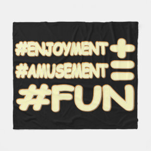"FUN EQUATION" Cute Expression Design. Bestel nu Fleece Deken