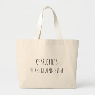 Fun Equestrian Horse Riding Stuff Name Grote Tote Bag