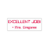 Fun "EXCELLENT JOB!" + Rubber Stempel voor educati (Design)
