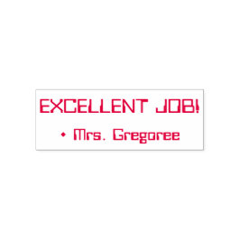 Fun "EXCELLENT JOB!" + Rubber Stempel voor educati