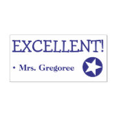 Fun "EXCELLENT!" + Rubberstempel van leraar Zelfinktende Stempel (Design)