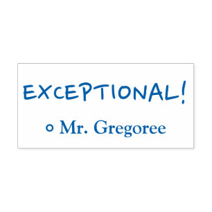 Fun "EXCEPTIONEEL!" Rubberstempel sorteren Zelfinktende Stempel
