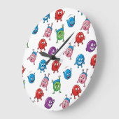 Fun_&_Expressive_Circle_Characters_Seamless_Patter Grote Klok (Hoek)