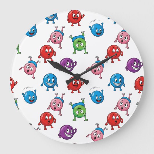 Fun_&_Expressive_Circle_Characters_Seamless_Patter Grote Klok (Voorkant)