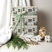 Fun Fa La La Bow Bladmuziek Fotocollage Cadeaupapier